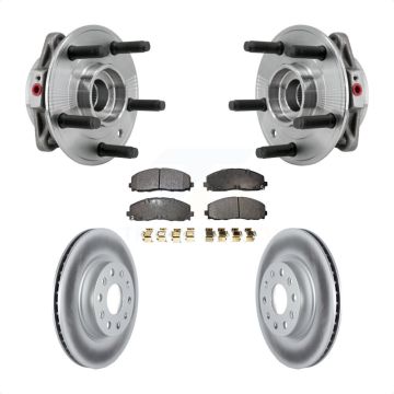 Front Hub Bearing Assembly Coated Disc Brake Rotor And Ceramic Pads Kit For Jeep Wrangler KBB-127441