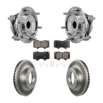 Front Hub Bearing Coated Brake Rotor And Pad Kit For Toyota Tacoma 4Runner FJ Cruiser 4WD KBB-127442