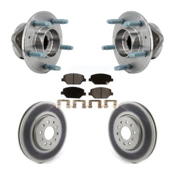 Front Hub Bearing Assembly Coated Brake Rotor & Pad Kit For Chevrolet Equinox GMC Terrain KBB-127443
