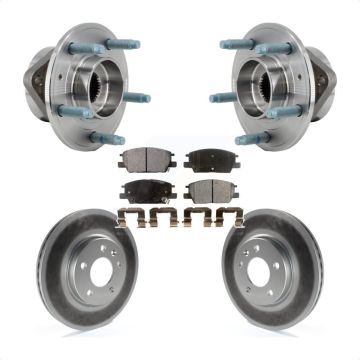 Front Hub Bearing Assembly Coated Brake Rotor & Pad Kit For Chevrolet Equinox GMC Terrain KBB-127444
