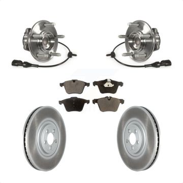 Front Hub Bearing Assembly Coated Disc Brake Rotors And Ceramic Pads Kit For Jaguar XF XJ KBB-127445