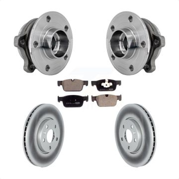 Front Hub Bearing Coated Disc Brake Rotor Pad Kit For Volvo S60 V60 S90 Cross Country V90 KBB-127453