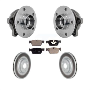 Front Hub Bearing Coated Brake Rotor Pad Kit For Volvo XC60 S60 V90 Cross Country V60 S90 KBB-127454