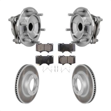 Front Hub Bearing Assembly Coated Disc Brake Rotor Pad Kit For Toyota 4Runner Lexus GX470 KBB-127455