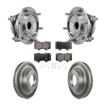 Front Hub Bearing Coated Brake Rotor And Pad Kit For 2010-2023 Toyota 4Runner Lexus GX460 KBB-127460
