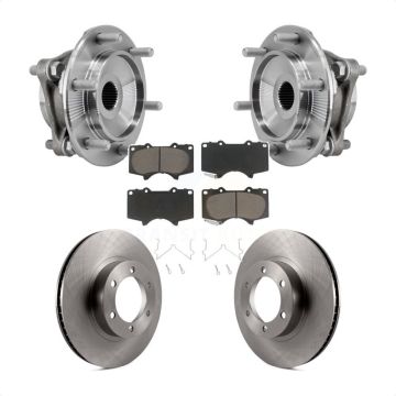 Front Hub Bearing Assembly Disc Brake Rotors And Pads Kit For Toyota 4Runner Lexus GX470 KBB-127477