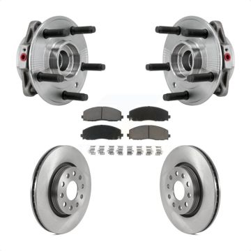 Front Hub Bearing Assembly Disc Brake Rotors And Pads Kit For Jeep Wrangler Gladiator KBB-127481