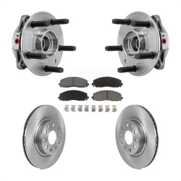 Front Hub Bearing Assembly Disc Brake Rotors And Ceramic Pads Kit For Jeep Wrangler KBB-127482
