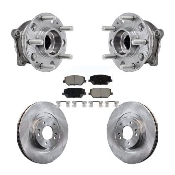 Front Hub Bearing Assembly Disc Brake Rotors And Pads Kit For 2019-2020 Hyundai Santa Fe KBB-127483