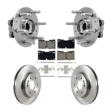 Front Hub Bearing Brake Rotor Pad Kit For Chevrolet GMC Silverado 1500 Sierra Yukon Tahoe KBB-127492