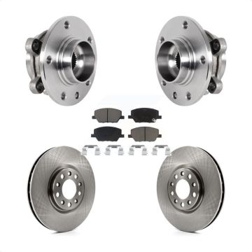 Front Hub Bearing Assembly Disc Brake Rotor & Pad Kit For Jeep Compass Renegade Fiat 500X KBB-127495