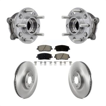 Front Hub Bearing Assembly Disc Brake Rotor & Pads Kit For Hyundai Palisade Kia Telluride KBB-127498