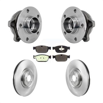 Front Hub Bearing Disc Brake Rotor Pad Kit For Volvo XC90 With 366mm Diameter KBB-127505