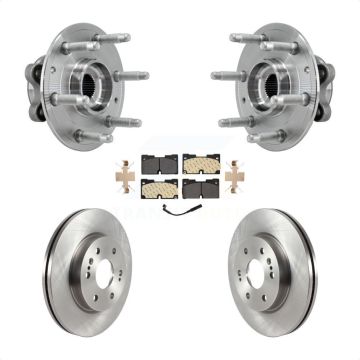 Front Hub Bearing Brake Rotor Pad Kit For Chevrolet GMC Silverado 1500 Sierra Yukon Tahoe KBB-127507