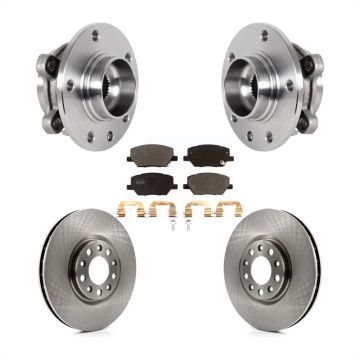 Front Hub Bearing Assembly Disc Brake Rotor & Pad Kit For Jeep Compass Renegade Fiat 500X KBB-127516