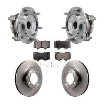 Front Hub Bearing Assembly Disc Brake Rotors And Pads Kit For Toyota 4Runner Lexus GX470 KBB-127522