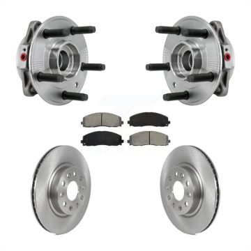 Front Hub Bearing Assembly Disc Brake Rotors And Semi-Metallic Pads Kit For Jeep Wrangler KBB-127537
