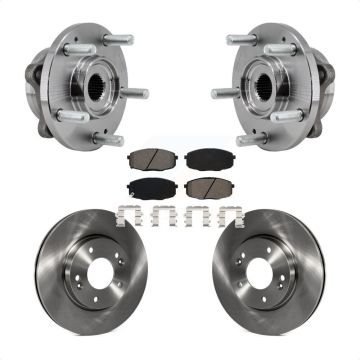 Front Hub Bearing Assembly Brake Rotor Pad Kit For 2017-2019 Kia Soul Naturally Aspirated KBB-127538