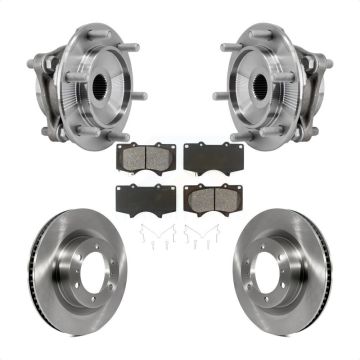 Front Hub Bearing Assembly Brake Rotor & Pad Kit For 2010-2023 Toyota 4Runner Lexus GX460 KBB-127548
