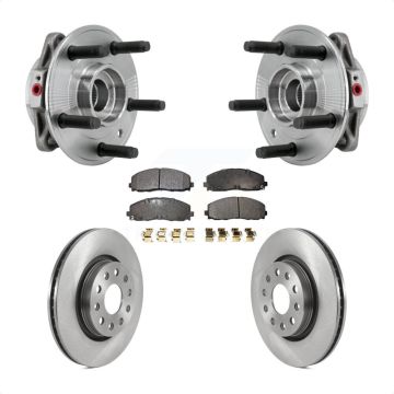 Front Hub Bearing Assembly Disc Brake Rotors And Pads Kit For Jeep Wrangler Gladiator KBB-127560