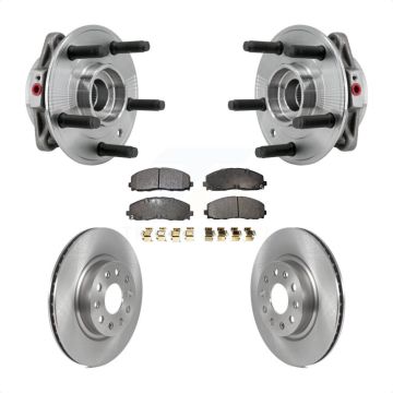 Front Hub Bearing Assembly Disc Brake Rotors And Ceramic Pads Kit For Jeep Wrangler KBB-127561
