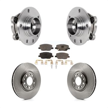 Front Hub Bearing Assembly Disc Brake Rotor & Pad Kit For Jeep Compass Renegade Fiat 500X KBB-127575