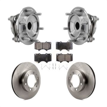 Front Hub Bearing Assembly Brake Rotor & Pad Kit For Toyota Tacoma 4Runner FJ Cruiser 4WD KBB-127577