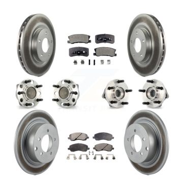 Front Rear Hub Bearing Coat Brake Rotor Pad Kit (10Pc) For Dodge Avenger Chrysler Sebring KBB-127627