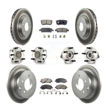 Front Rear Hub Bearing Coat Brake Rotor Pad Kit (10Pc) For Dodge Avenger Caliber Chrysler KBB-127628