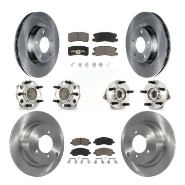 Front Rear Hub Bearing Disc Brake Rotor Pad Kit (10Pc) For Dodge Avenger Chrysler Sebring KBB-127679