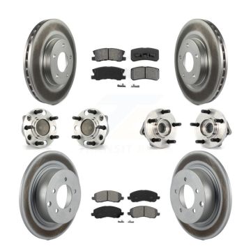 Front Rear Hub Bearing Coat Brake Rotor Pad Kit (10Pc) For Dodge Avenger Chrysler Sebring KBB-127690