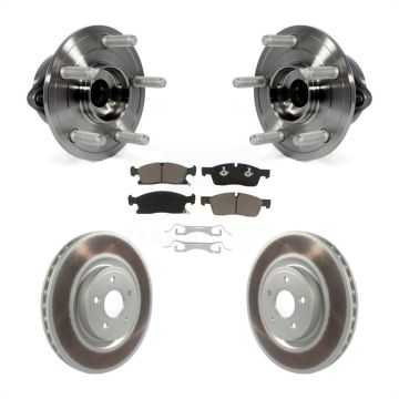 Front Hub Bearing Assembly Coated Disc Brake Rotor And Ceramic Pads Kit For Dodge Durango KBB-127711