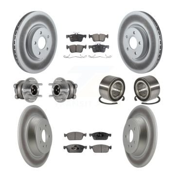 Front Rear Hub Bearing Coated Disc Brake Rotor Pad Kit (10Pc) For Ford Escape Lincoln MKC KBB-127718
