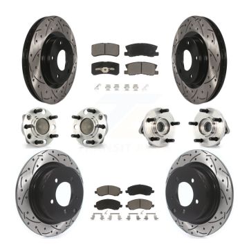 Front Rear Hub Bearing Coat Brake Rotor Pad Kit (10Pc) For Dodge Avenger Chrysler Sebring KBB-127748
