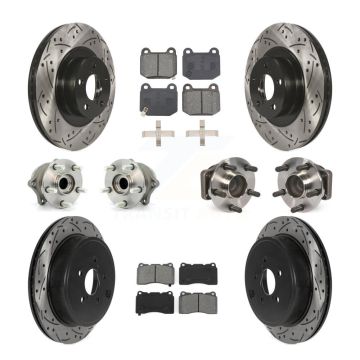 Front Rear Hub Bearing Coat Brake Rotor Pads Kit (10Pc) For Toyota 86 TRD Special Edition KBB-127758
