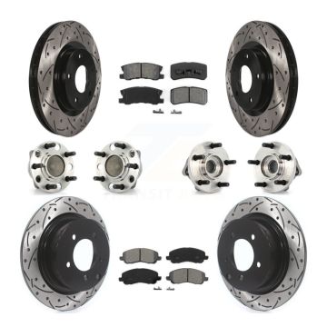 Front Rear Hub Bearing Coat Brake Rotor Pad Kit (10Pc) For Dodge Avenger Chrysler Sebring KBB-127765