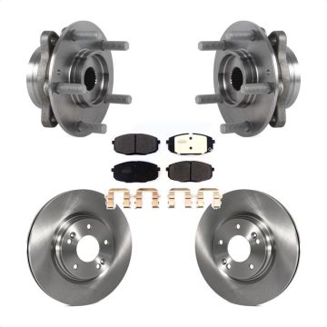 Front Hub Bearing Assembly Disc Brake Rotors And Pads Kit For 2020 Kia Forte 1.6L KBB-127956