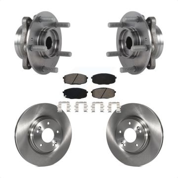 Front Hub Bearing Assembly Disc Brake Rotors And Pads Kit For 2020 Kia Forte 1.6L KBB-127960