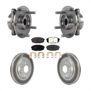 Front Hub Bearing Assembly Coated Disc Brake Rotors And Pads Kit For 2020 Kia Forte 1.6L KBB-127961