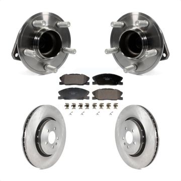 Front Hub Bearing Brake Rotor & Pad Kit For Dodge Charger With 370mm Diameter KBB-127980