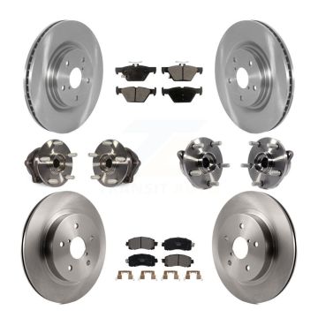 Front Rear Hub Bearing Brake Rotor And Pad Kit (10Pc) For 2020-2022 Subaru Outback Legacy KBB-127986