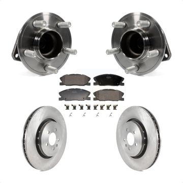Front Hub Bearing Brake Rotor & Pad Kit For Dodge Charger With 370mm Diameter KBB-127996