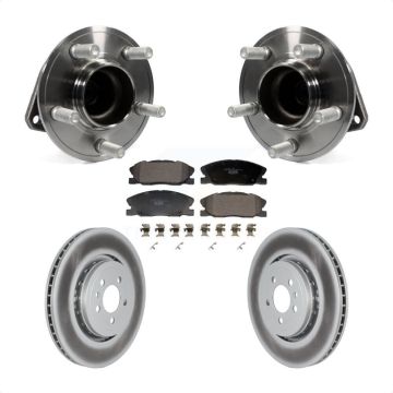 Front Hub Bearing Assembly Coated Disc Brake Rotor And Ceramic Pads Kit For Dodge Charger KBB-128012