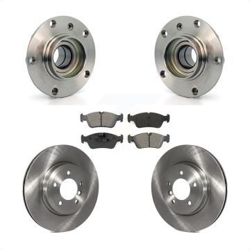 Front Hub Bearing Brake Rotor Pads Kit For 01-05 BMW 320i With 325mm Diameter KBB-128020