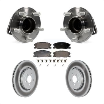 Front Hub Bearing Assembly Coated Disc Brake Rotors And Pads Kit For Dodge Charger KBB-128023