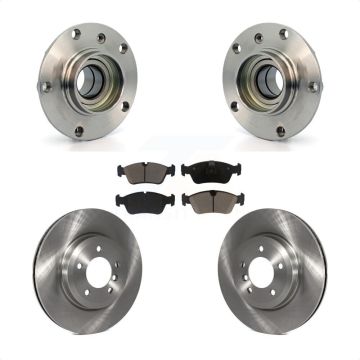 Front Hub Bearing Brake Rotor Pads Kit For 01-05 BMW 320i With 325mm Diameter KBB-128033