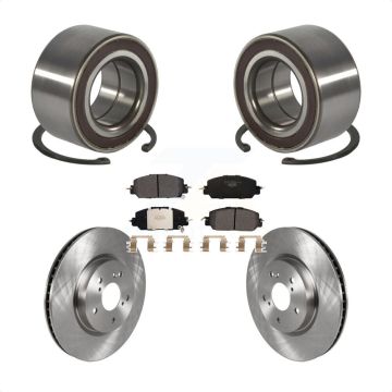 Front Wheel Bearing Disc Brake Rotors And Ceramic Pads Kit For Honda CR-V KBB-128104