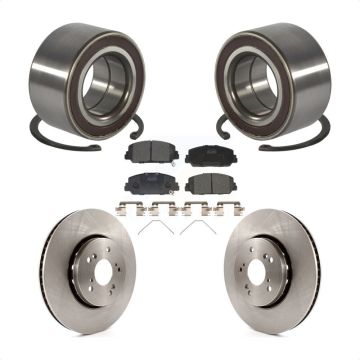 Front Wheel Bearing Disc Brake Rotors And Ceramic Pads Kit For 2013-2018 Acura RDX KBB-128110