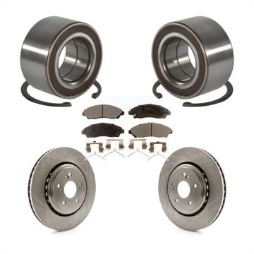 Front Wheel Bearing Disc Brake Rotors And Ceramic Pads Kit For 2014-2016 Acura MDX KBB-128111