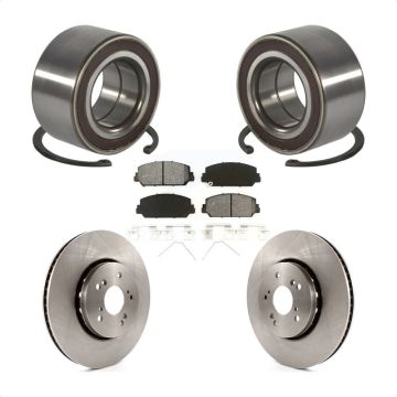 Front Wheel Bearing Disc Brake Rotors And Semi-Metallic Pads Kit For 2013-2018 Acura RDX KBB-128152